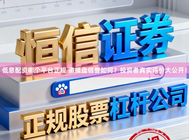 低息配资哪个平台正规 徽操盘信誉如何？投资者真实评价大公开！